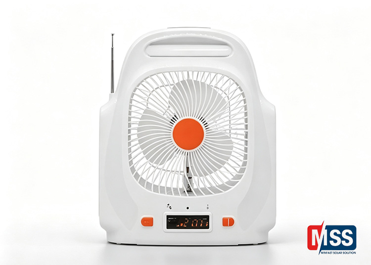 8-Inch Solar-Powered Fan