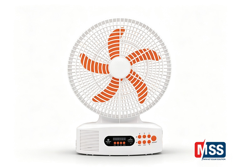 12-Inch Solar-Powered Fan